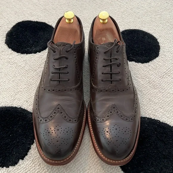Grenson Dark Brown Leather Men\'s Brogues (includes shoe tree) Archie main image 3